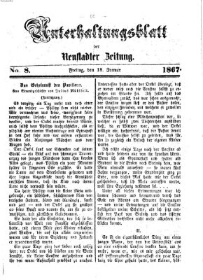 Neustadter Zeitung. Unterhaltungsblatt der Neustadter Zeitung (Neustadter Zeitung) Freitag 18. Januar 1867