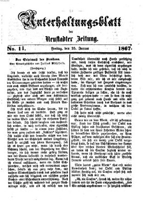 Neustadter Zeitung. Unterhaltungsblatt der Neustadter Zeitung (Neustadter Zeitung) Freitag 25. Januar 1867