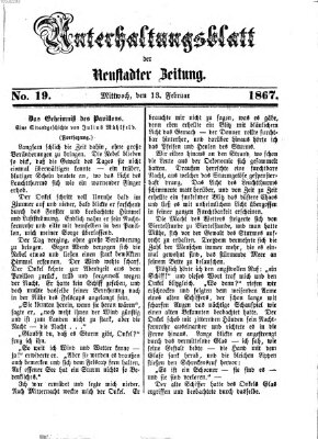 Neustadter Zeitung. Unterhaltungsblatt der Neustadter Zeitung (Neustadter Zeitung) Mittwoch 13. Februar 1867