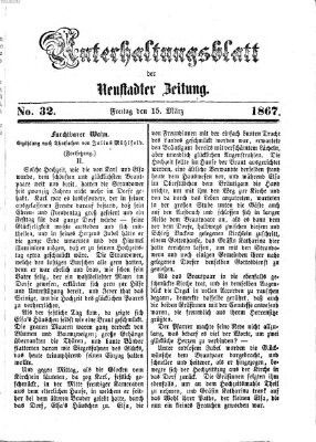 Neustadter Zeitung. Unterhaltungsblatt der Neustadter Zeitung (Neustadter Zeitung) Freitag 15. März 1867