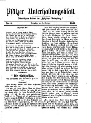 Pfälzer Unterhaltungsblatt (Pfälzische Volkszeitung) Sonntag 8. Januar 1865