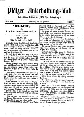 Pfälzer Unterhaltungsblatt (Pfälzische Volkszeitung) Sonntag 26. Februar 1865