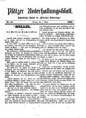 Pfälzer Unterhaltungsblatt (Pfälzische Volkszeitung) Freitag 3. März 1865