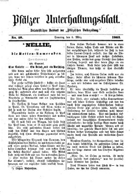 Pfälzer Unterhaltungsblatt (Pfälzische Volkszeitung) Sonntag 5. März 1865