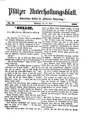 Pfälzer Unterhaltungsblatt (Pfälzische Volkszeitung) Mittwoch 26. April 1865