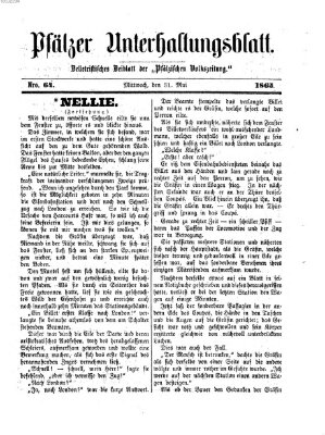 Pfälzer Unterhaltungsblatt (Pfälzische Volkszeitung) Mittwoch 31. Mai 1865