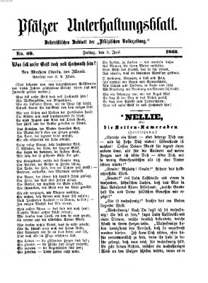 Pfälzer Unterhaltungsblatt (Pfälzische Volkszeitung) Freitag 9. Juni 1865