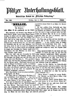 Pfälzer Unterhaltungsblatt (Pfälzische Volkszeitung) Freitag 14. Juli 1865