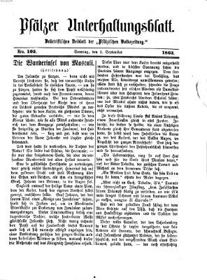 Pfälzer Unterhaltungsblatt (Pfälzische Volkszeitung) Sonntag 3. September 1865