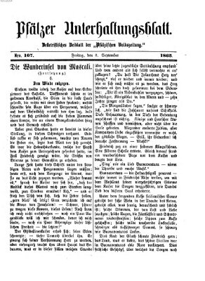 Pfälzer Unterhaltungsblatt (Pfälzische Volkszeitung) Freitag 8. September 1865