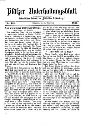 Pfälzer Unterhaltungsblatt (Pfälzische Volkszeitung) Sonntag 5. November 1865