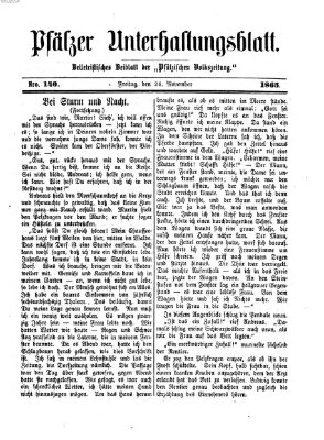 Pfälzer Unterhaltungsblatt (Pfälzische Volkszeitung) Freitag 24. November 1865