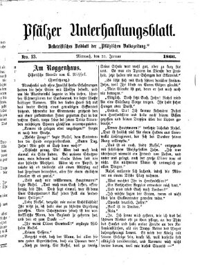 Pfälzer Unterhaltungsblatt (Pfälzische Volkszeitung) Mittwoch 31. Januar 1866