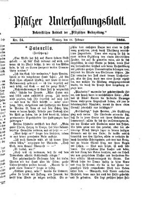 Pfälzer Unterhaltungsblatt (Pfälzische Volkszeitung) Montag 26. Februar 1866