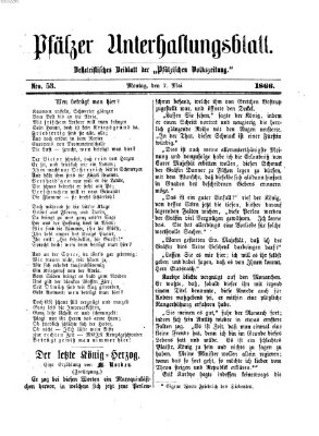 Pfälzer Unterhaltungsblatt (Pfälzische Volkszeitung) Montag 7. Mai 1866