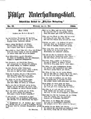 Pfälzer Unterhaltungsblatt (Pfälzische Volkszeitung) Mittwoch 30. Mai 1866