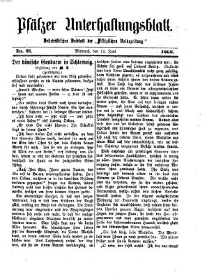 Pfälzer Unterhaltungsblatt (Pfälzische Volkszeitung) Mittwoch 13. Juni 1866