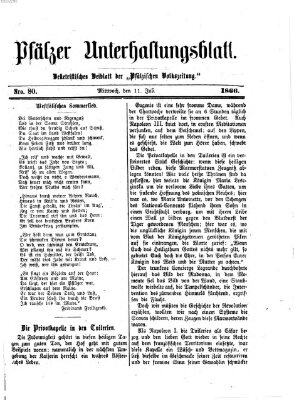 Pfälzer Unterhaltungsblatt (Pfälzische Volkszeitung) Mittwoch 11. Juli 1866