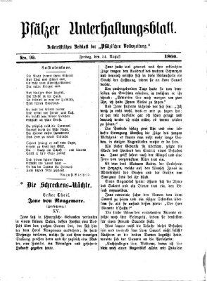 Pfälzer Unterhaltungsblatt (Pfälzische Volkszeitung) Freitag 24. August 1866