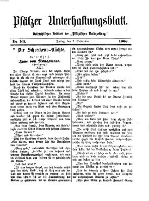 Pfälzer Unterhaltungsblatt (Pfälzische Volkszeitung) Freitag 7. September 1866