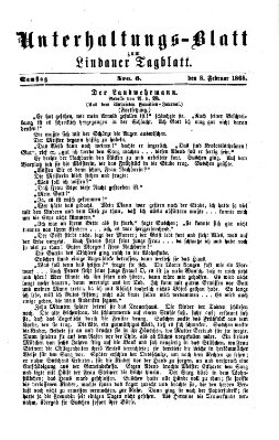 Lindauer Tagblatt für Stadt und Land. Unterhaltungs-Blatt zum Lindauer Tagblatt (Lindauer Tagblatt für Stadt und Land) Samstag 8. Februar 1868