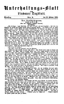 Lindauer Tagblatt für Stadt und Land. Unterhaltungs-Blatt zum Lindauer Tagblatt (Lindauer Tagblatt für Stadt und Land) Samstag 22. Februar 1868