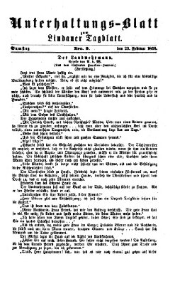 Lindauer Tagblatt für Stadt und Land. Unterhaltungs-Blatt zum Lindauer Tagblatt (Lindauer Tagblatt für Stadt und Land) Samstag 29. Februar 1868