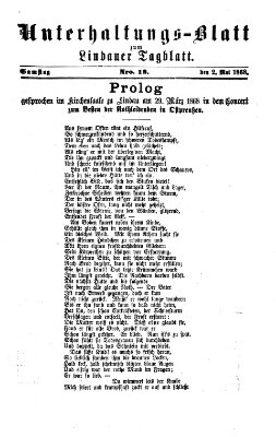 Lindauer Tagblatt für Stadt und Land. Unterhaltungs-Blatt zum Lindauer Tagblatt (Lindauer Tagblatt für Stadt und Land) Samstag 2. Mai 1868