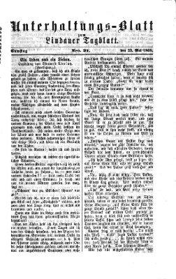 Lindauer Tagblatt für Stadt und Land. Unterhaltungs-Blatt zum Lindauer Tagblatt (Lindauer Tagblatt für Stadt und Land) Samstag 23. Mai 1868