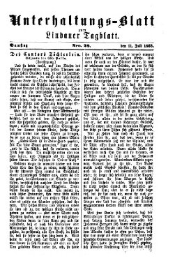 Lindauer Tagblatt für Stadt und Land. Unterhaltungs-Blatt zum Lindauer Tagblatt (Lindauer Tagblatt für Stadt und Land) Samstag 11. Juli 1868