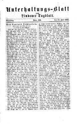 Lindauer Tagblatt für Stadt und Land. Unterhaltungs-Blatt zum Lindauer Tagblatt (Lindauer Tagblatt für Stadt und Land) Samstag 18. Juli 1868