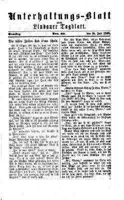 Lindauer Tagblatt für Stadt und Land. Unterhaltungs-Blatt zum Lindauer Tagblatt (Lindauer Tagblatt für Stadt und Land) Samstag 25. Juli 1868