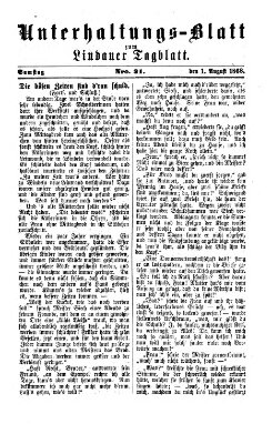 Lindauer Tagblatt für Stadt und Land. Unterhaltungs-Blatt zum Lindauer Tagblatt (Lindauer Tagblatt für Stadt und Land) Samstag 1. August 1868