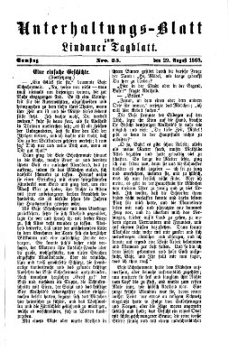 Lindauer Tagblatt für Stadt und Land. Unterhaltungs-Blatt zum Lindauer Tagblatt (Lindauer Tagblatt für Stadt und Land) Samstag 29. August 1868