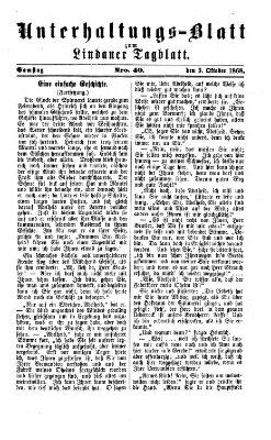 Lindauer Tagblatt für Stadt und Land. Unterhaltungs-Blatt zum Lindauer Tagblatt (Lindauer Tagblatt für Stadt und Land) Samstag 3. Oktober 1868