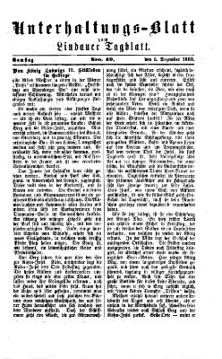 Lindauer Tagblatt für Stadt und Land. Unterhaltungs-Blatt zum Lindauer Tagblatt (Lindauer Tagblatt für Stadt und Land) Samstag 5. Dezember 1868