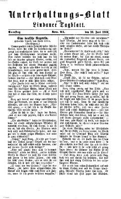 Lindauer Tagblatt für Stadt und Land. Unterhaltungs-Blatt zum Lindauer Tagblatt (Lindauer Tagblatt für Stadt und Land) Samstag 26. Juni 1869