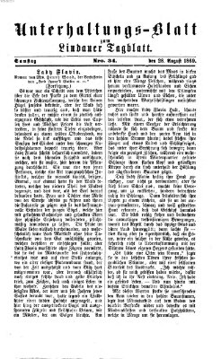 Lindauer Tagblatt für Stadt und Land. Unterhaltungs-Blatt zum Lindauer Tagblatt (Lindauer Tagblatt für Stadt und Land) Samstag 28. August 1869