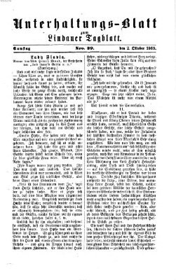 Lindauer Tagblatt für Stadt und Land. Unterhaltungs-Blatt zum Lindauer Tagblatt (Lindauer Tagblatt für Stadt und Land) Samstag 2. Oktober 1869