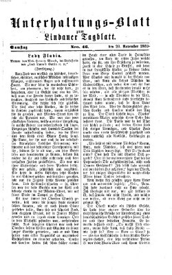 Lindauer Tagblatt für Stadt und Land. Unterhaltungs-Blatt zum Lindauer Tagblatt (Lindauer Tagblatt für Stadt und Land) Samstag 20. November 1869