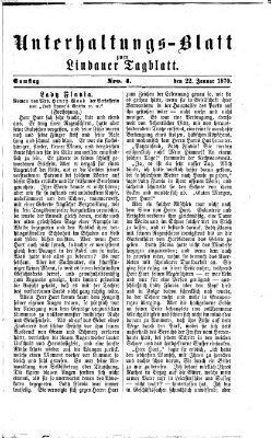 Lindauer Tagblatt für Stadt und Land. Unterhaltungs-Blatt zum Lindauer Tagblatt (Lindauer Tagblatt für Stadt und Land) Samstag 22. Januar 1870