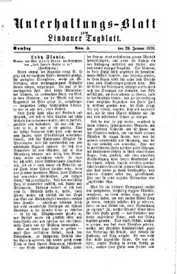 Lindauer Tagblatt für Stadt und Land. Unterhaltungs-Blatt zum Lindauer Tagblatt (Lindauer Tagblatt für Stadt und Land) Samstag 29. Januar 1870