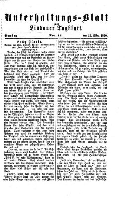 Lindauer Tagblatt für Stadt und Land. Unterhaltungs-Blatt zum Lindauer Tagblatt (Lindauer Tagblatt für Stadt und Land) Samstag 12. März 1870