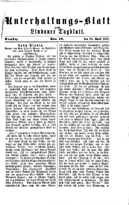 Lindauer Tagblatt für Stadt und Land. Unterhaltungs-Blatt zum Lindauer Tagblatt (Lindauer Tagblatt für Stadt und Land) Samstag 30. April 1870