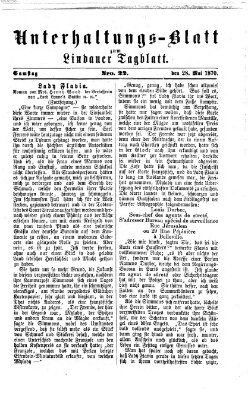 Lindauer Tagblatt für Stadt und Land. Unterhaltungs-Blatt zum Lindauer Tagblatt (Lindauer Tagblatt für Stadt und Land) Samstag 28. Mai 1870