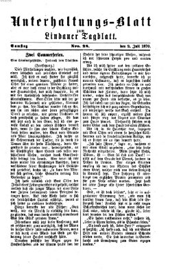 Lindauer Tagblatt für Stadt und Land. Unterhaltungs-Blatt zum Lindauer Tagblatt (Lindauer Tagblatt für Stadt und Land) Samstag 9. Juli 1870