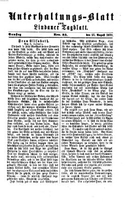 Lindauer Tagblatt für Stadt und Land. Unterhaltungs-Blatt zum Lindauer Tagblatt (Lindauer Tagblatt für Stadt und Land) Samstag 27. August 1870