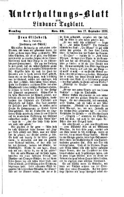 Lindauer Tagblatt für Stadt und Land. Unterhaltungs-Blatt zum Lindauer Tagblatt (Lindauer Tagblatt für Stadt und Land) Samstag 17. September 1870