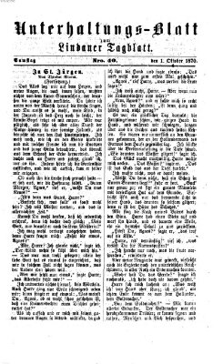 Lindauer Tagblatt für Stadt und Land. Unterhaltungs-Blatt zum Lindauer Tagblatt (Lindauer Tagblatt für Stadt und Land) Samstag 1. Oktober 1870