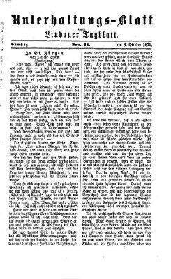 Lindauer Tagblatt für Stadt und Land. Unterhaltungs-Blatt zum Lindauer Tagblatt (Lindauer Tagblatt für Stadt und Land) Samstag 8. Oktober 1870